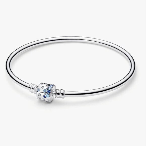Sparkling Barrel Clasp Bangle - Picture 1 of 2